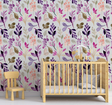 Floral soft colour Nature Wallpaper - TenStickers
