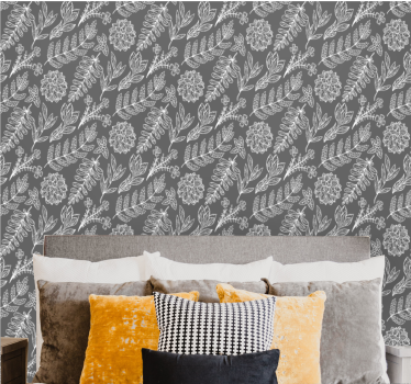 French Provincial garden pattern Vintage Wallpaper - TenStickers