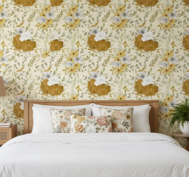 Garden grandmillenial style bedroom wallpaper - TenStickers
