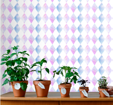 Geometric Harlequin square wallpaper - TenStickers