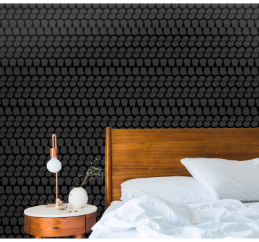 Geometric Scale Pattern master bedroom wallpaper - TenStickers
