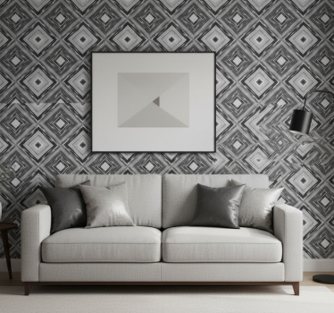 Geometric wallpaper diamond illusion - TenStickers
