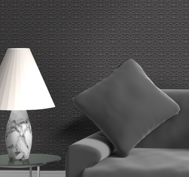 Geometrical Illusion Living Room Wallpaper - TenStickers