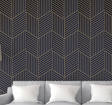 gold geometry lines Cool abstract wallpaper - TenStickers