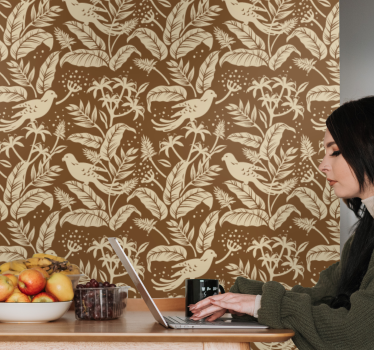 Golden and brown colours birds  Cool animal wallpaper - TenStickers