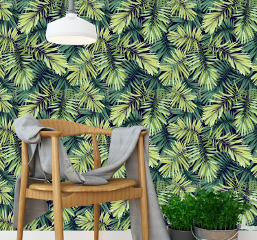 green huge leaves Nature Wallpaper - TenStickers