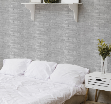 Grey bricks Brick effect wallpaper - TenStickers