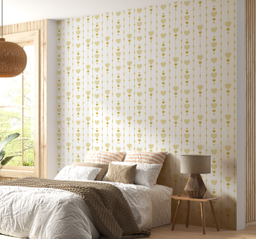 Heart of Gold Bedroom Wallpaper - TenStickers