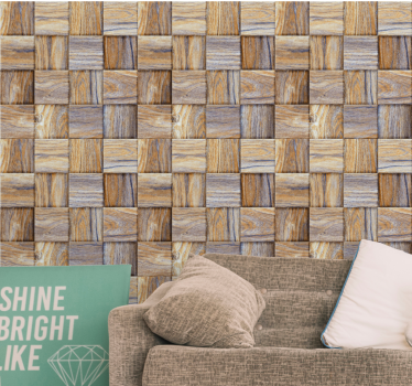 Braided Timber wood effect wallpaper - TenStickers