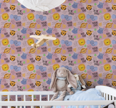 Jungle nature lover nursery wallpaper - TenStickers