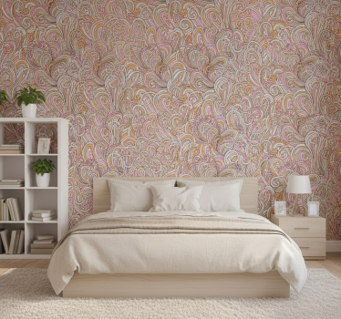 Kallax abstract bedroom wallpaper - TenStickers