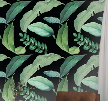 Leaf wallpaper botanical leaf design - TenStickers