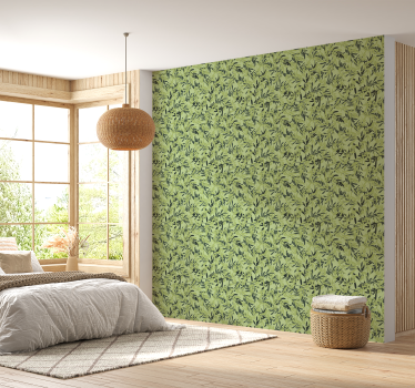 Leaf wallpaper greenery wallpaper - TenStickers
