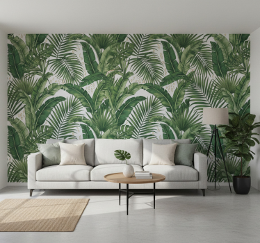 Leaf wallpaper relax palm leaves - TenStickers