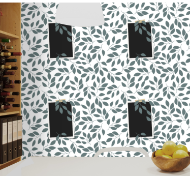 Leafy Botanical leaf wallpaper - TenStickers