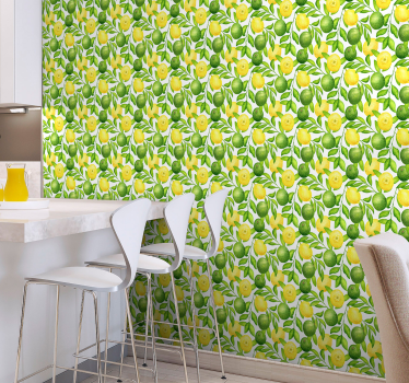 Lemons and Limes Nature Wallpaper - TenStickers