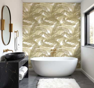 Lush Palm Motif leaf wallpaper - TenStickers