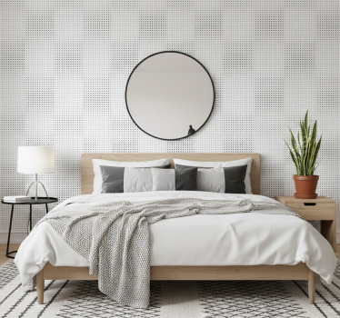 Master bedroom wallpaper black dots and lines - TenStickers