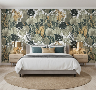 Master bedroom wallpaper botanical and floral designs - TenStickers