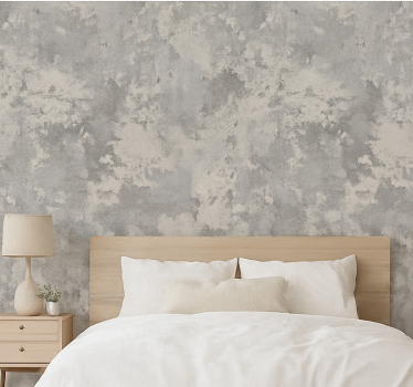 Master bedroom wallpaper industrial concrete finish - TenStickers