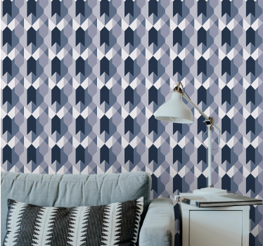 Nordic blue Copenhagen Lounge Wallpaper - TenStickers