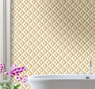 Nordic geometric mustard Lounge Wallpaper - TenStickers