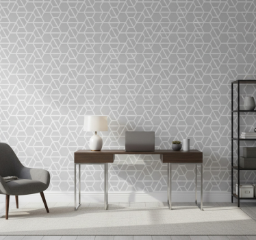 Office wallpaper gray modern pattern - TenStickers
