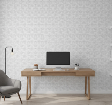 Office wallpaper light grey scales - TenStickers