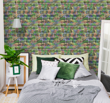 Painted brick brick effect wallpaper - TenStickers