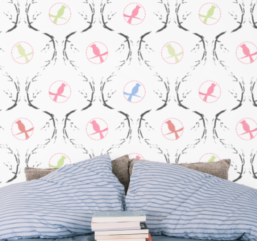 Master bedroom wallpaper peaceful branches - TenStickers