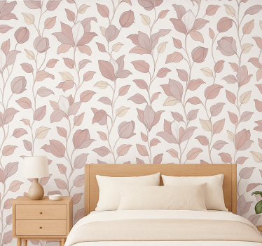 Pink floral master bedroom wallpaper - TenStickers
