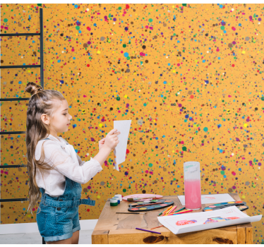 Polka dot wallpaper polka dot splatter - TenStickers
