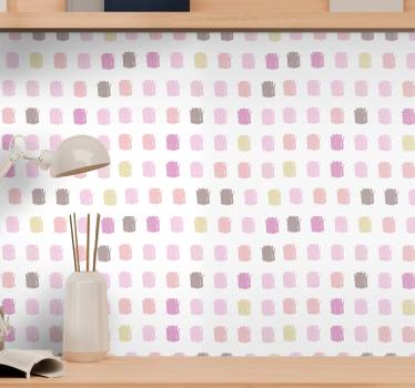 Quadrant Brush Strokes square wallpaper - TenStickers