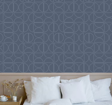 'Rasch symmetry curve geometric square Pattern Wallpaper - TenStickers