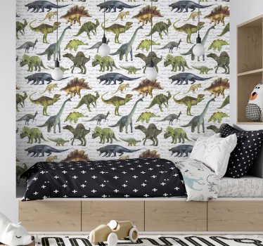 realistic dinosaurs Kids Wallpaper - TenStickers