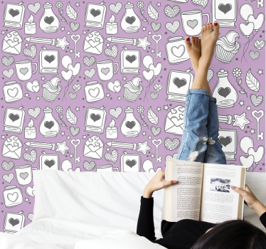 Romance Books Teenage Bedroom Wallpaper - TenStickers