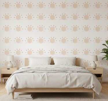 Scandinavian wallpaper abstract minimal sun - TenStickers