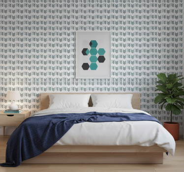 Scandinavian wallpaper blue arrows - TenStickers