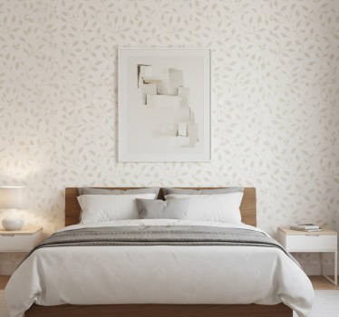 Scandinavian wallpaper calming leaf floral design - TenStickers