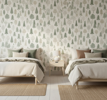 Scandinavian wallpaper calming scandinavian forest - TenStickers
