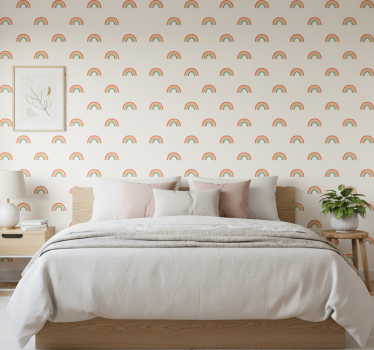 Scandinavian wallpaper colourful cascading rainbows - TenStickers