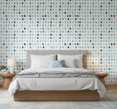 Scandinavian wallpaper in varying shades of blue - TenStickers