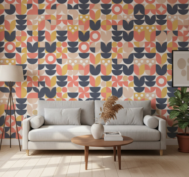 Scandinavian wallpaper nordic geometrics - TenStickers