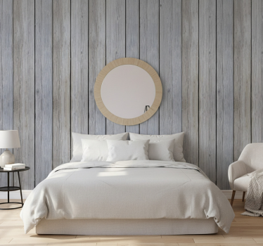 Scandinavian wallpaper nordic style gray wood - TenStickers