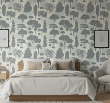 Scandinavian wallpaper nordic tree pattern design - TenStickers