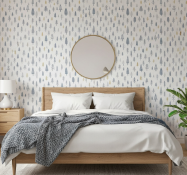 Scandinavian wallpaper nordic winter forest design - TenStickers
