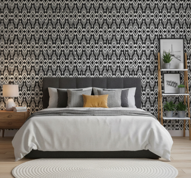 Scandinavian wallpaper rustic white and black design - TenStickers