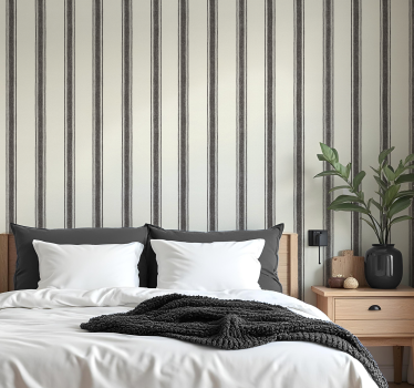 Shapes wallpaper black diplomatic stripes - TenStickers