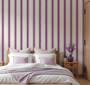 Shapes wallpaper in vertical purple lines - TenStickers