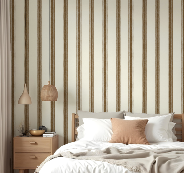 Shapes wallpaper vertical lines in mocha - TenStickers